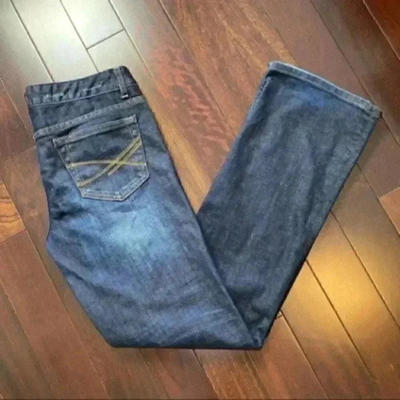 Aeropostale Chelsea Bootcut Jeans  Distressed Dark Blue Denim Size 7/8 30 - Picture 16 of 16